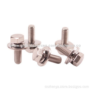 Stainless Steel Bolts with Spring Washer and Flat Washer